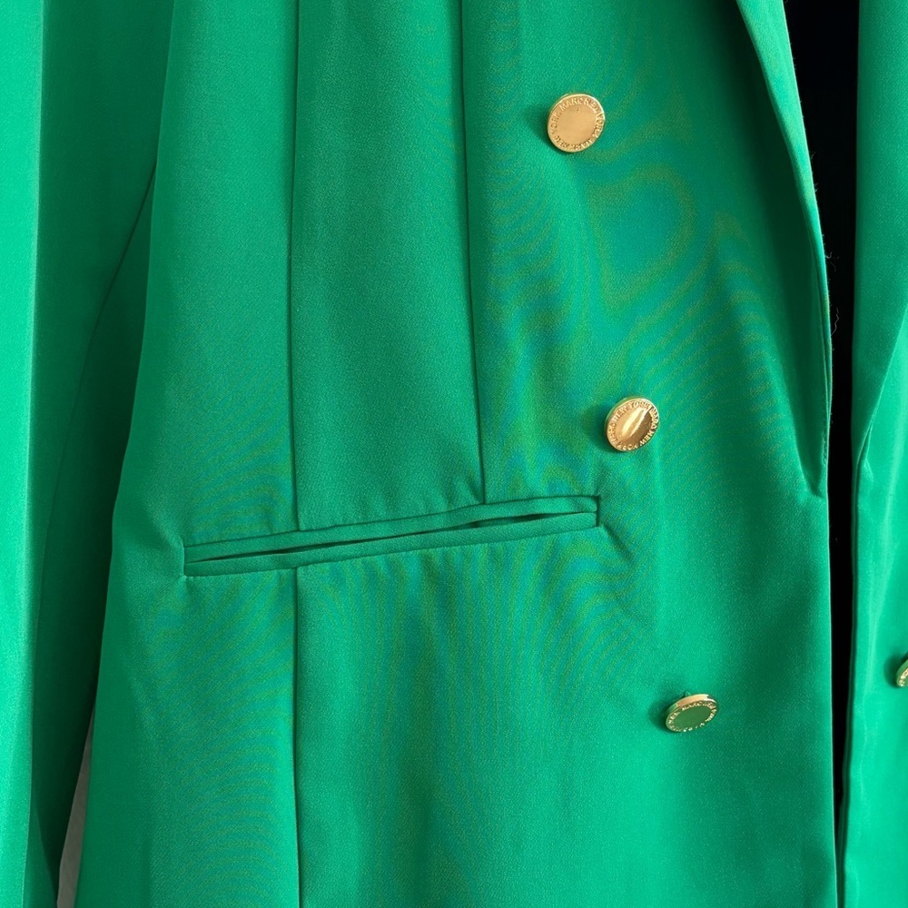MARC NEW YORK Open Front Green Women's Blazer, SZ L LIKE NEW! - Picture 6 of 13